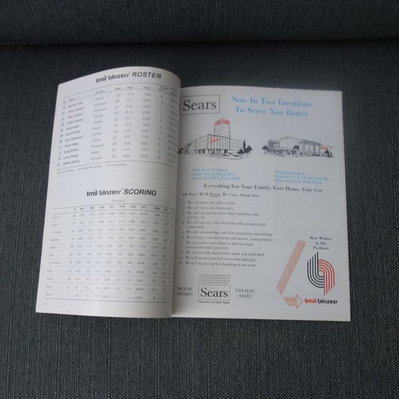 Vintage NBA Official Program Portland Trail Blazers Milwaukee Bucks Dec 16 1973 - Picture 6 of 6